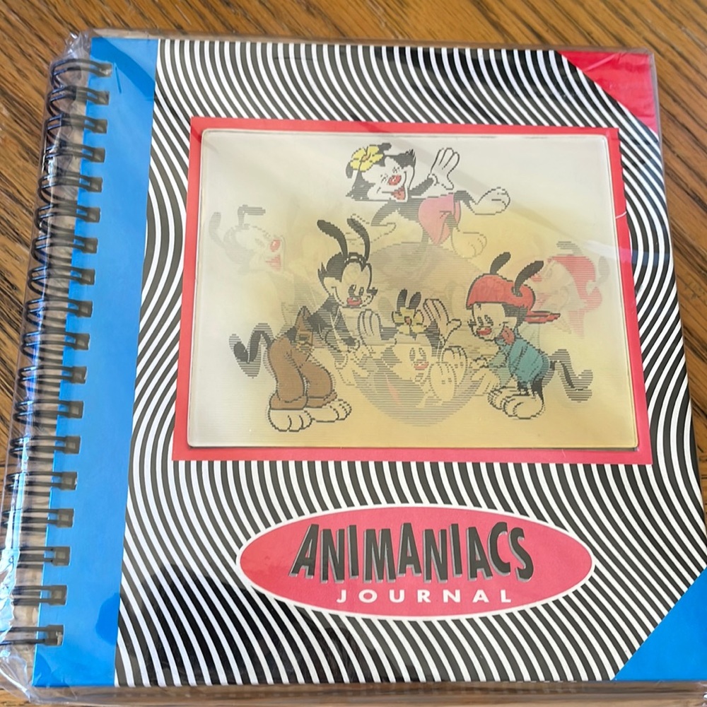 Animaniacs Spiral Lined Journal Date Vintage NEW Holographic